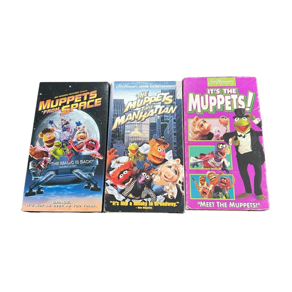 Jim Henson The Muppets Bundle Of 3 VHS Movies As Is